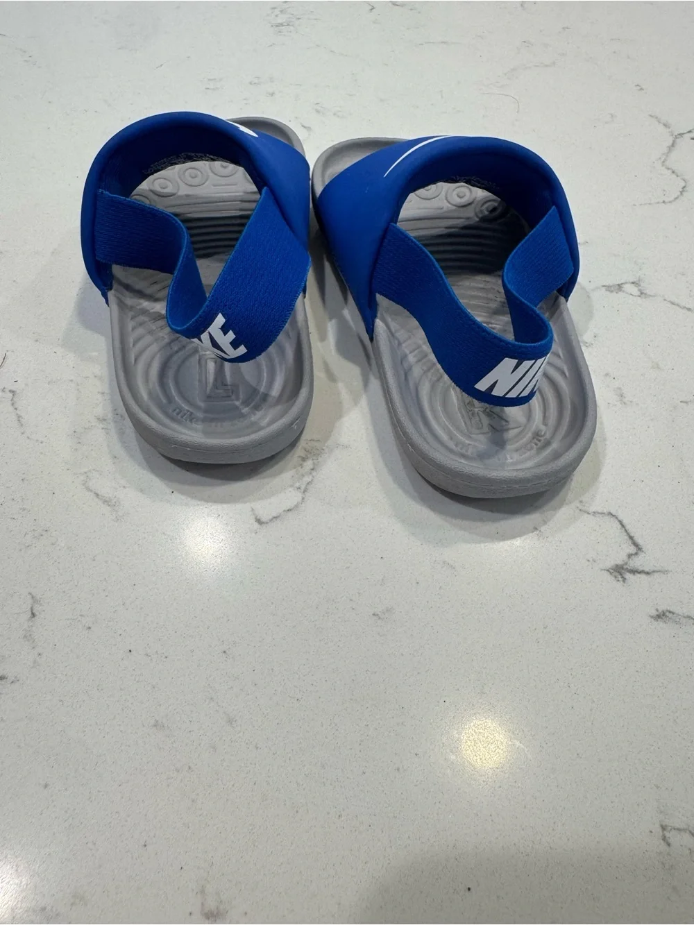 (Size 7) Nike Toddler Boy's Kawa Slide SE2 Sandals Blue/White Slides Sandals